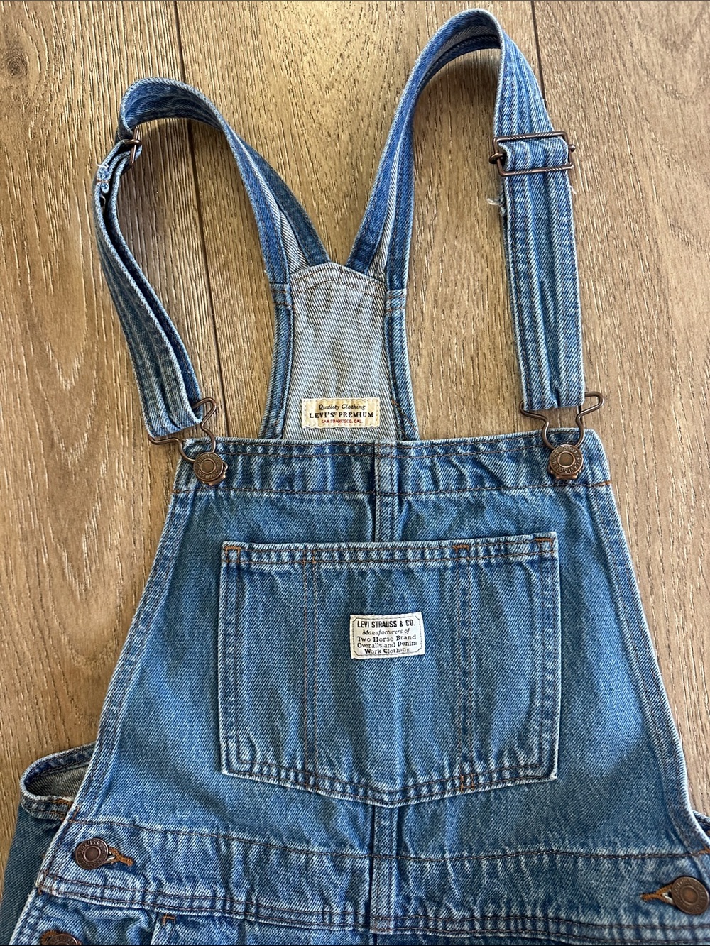 Levi’s denim overalls, womens